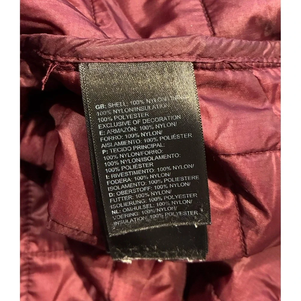 North Face Jacket Mens‎ Medium Red Thermoball Puffer Quilted Insulated Packable